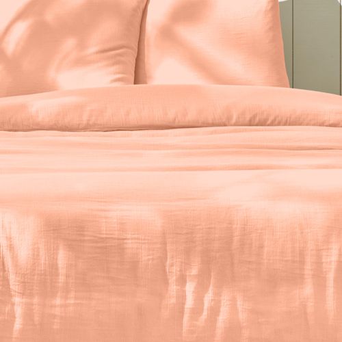 Parure De Lit 220x240 Cm Gaze De Coton Rose