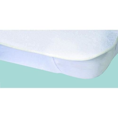 Protège-matelas Alèse Imperméable Elasretane Éponge Bouclette 100% Coton 80x190 Cm Blanc