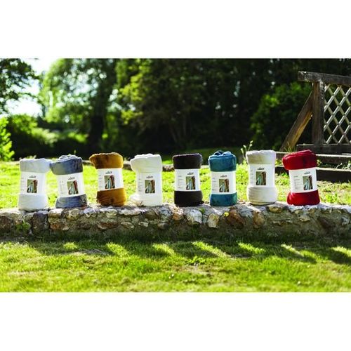 Plaid - Microflanelle - 130 X 170 Cm - Acier