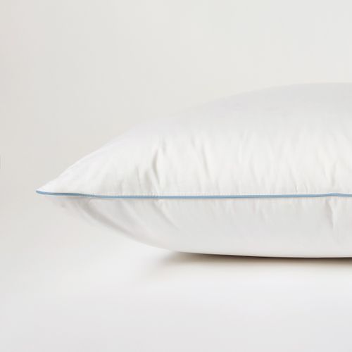 Oreiller Medium Sensation Duvet - Coton Bio - Olivier 50 X 70 Cm Blanc