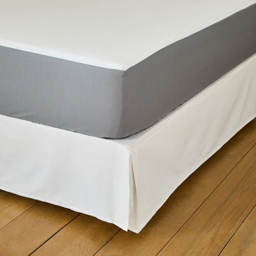 Protège Matelas Tencel Mesh 90 X 190 Cm Blanc, Gris Clair