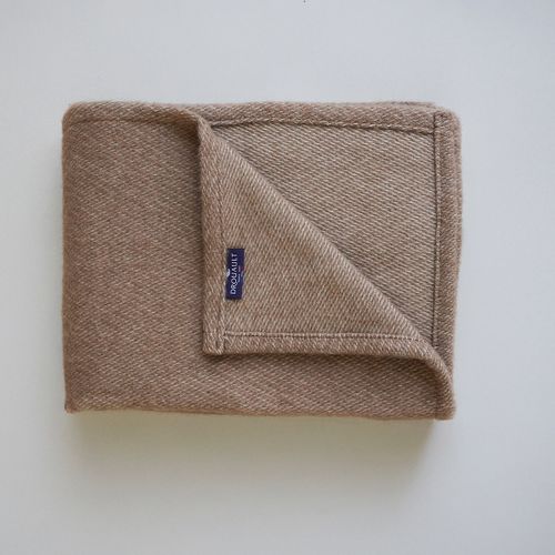 Couverture Coton Et Mérinos - Marron 240 X 260 Cm Marron