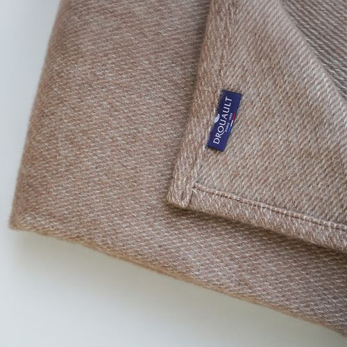 Couverture Coton Et Mérinos - Marron 240 X 260 Cm Marron