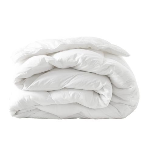 Couette Chaude Sensation Duvet - Coton - Louisette 240 X 260 Cm Blanc