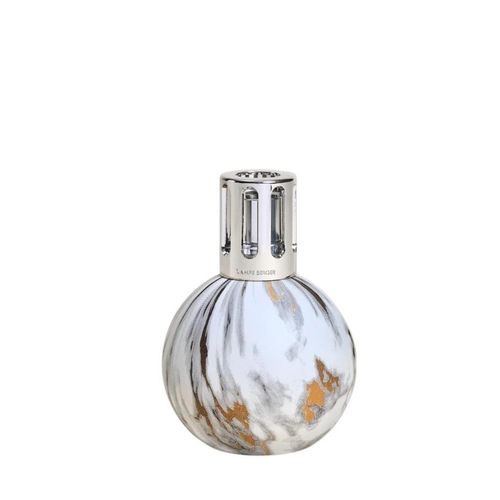 Lampe Berger Marbrure Blanche En Verre