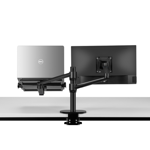 Bras Articule Écran Et Ordinateur Portable Noir