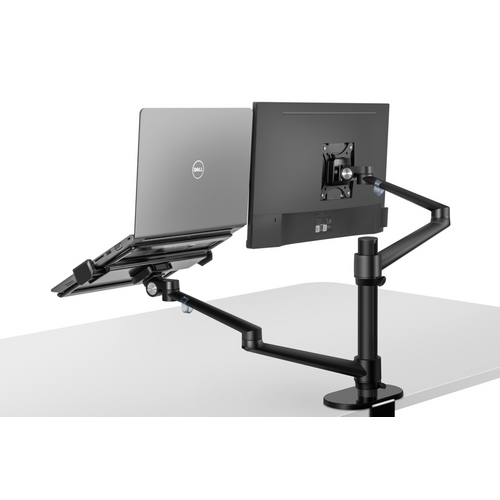 Bras Articule Écran Et Ordinateur Portable Noir