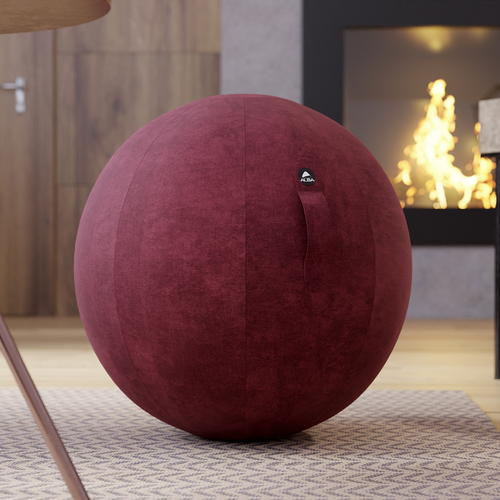 Swiss Ball Velours Rouge