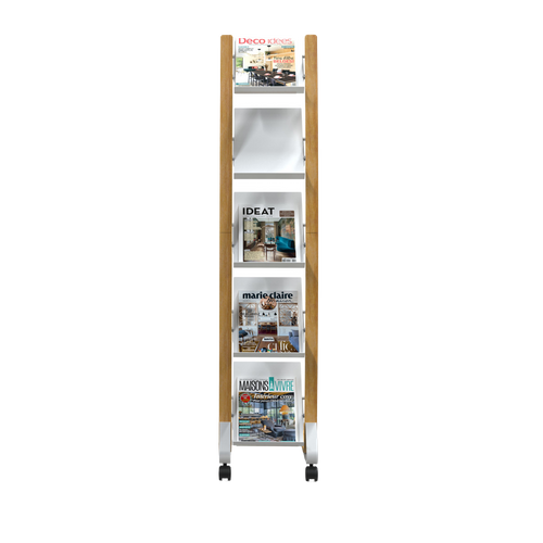 Présentoir Mobile Petit Modele Sur Roulettes En Bois