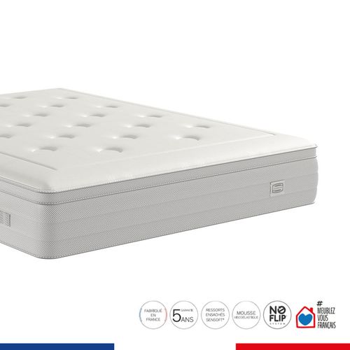 Matelas Reflexion 90x200, Ressort Ensachés, Ferme, H33