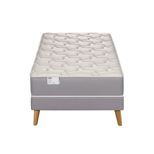 Ensemble L'OPTIMAL 90x200 cm Matelas Ressort Ensachés H22cm, Ferme, Sommier