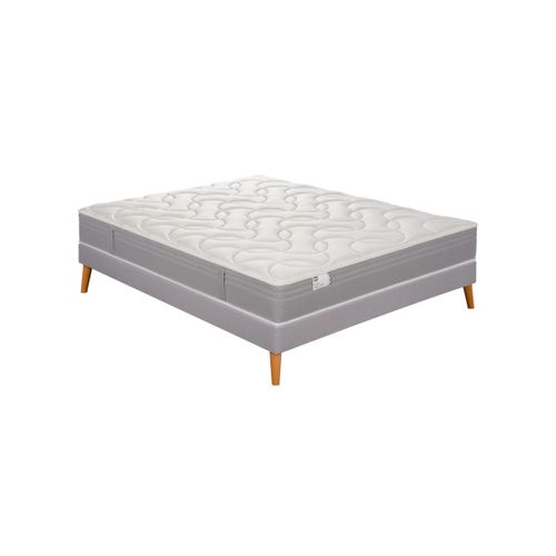 Ensemble matelas Ressort Ensachés 160x200 cm L'INDISPENSABLE, Epaisseur 26 cm, Ferme + Sommier