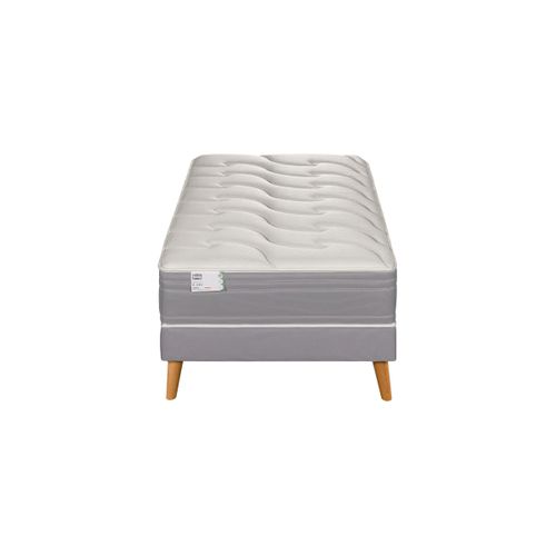 Ensemble matelas Ressort Ensachés 90x200 cm LE PUISSANT, Mi-ferme + Sommier