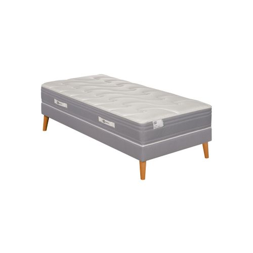 Ensemble matelas Ressort Ensachés 90x200 cm LE PUISSANT, Mi-ferme + Sommier