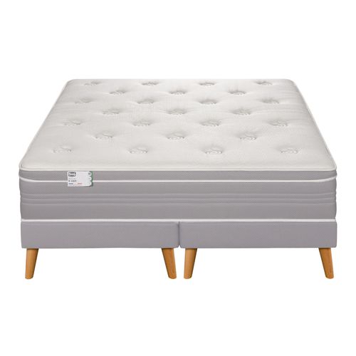 Ensemble L'ELEGANT 160x200 cm Matelas Ressort Ensachés H30cm, Ferme, 2 Sommiers