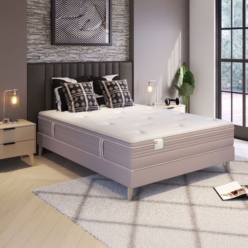 Ensemble matelas Ressort Ensachés 160x200 cm LE VISIONNAIRE, Epaisseur 27 cm, Ferme + Sommier