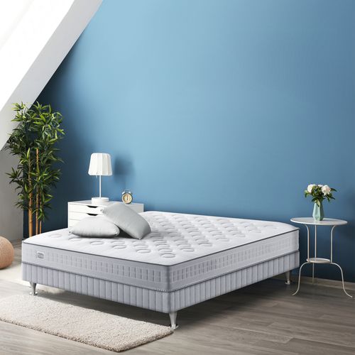 Matelas Ressorts Ensachés, 180x200 cm INITIAL, Ferme, H23 + 2 Oreillers 60x60 cm
