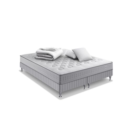 Ensemble Initial 180x200, Som2x90x200 Ressorts Ensachés, Ferme, H23 + 2 Oreillers + Couette