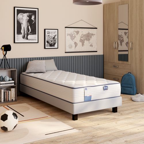 Matelas ressorts 90x200 cm avec mémoire de forme FITNESS ép.24 cm