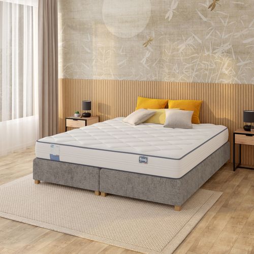 Matelas ressorts 200x200 cm avec mémoire de forme FITNESS ép.24 cm