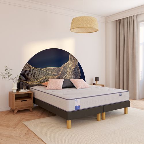 Matelas ressorts 200x200 cm avec latex INFLUENCE ép.26 cm