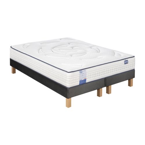 Matelas ressorts 200x200 cm avec latex INFLUENCE ép.26 cm