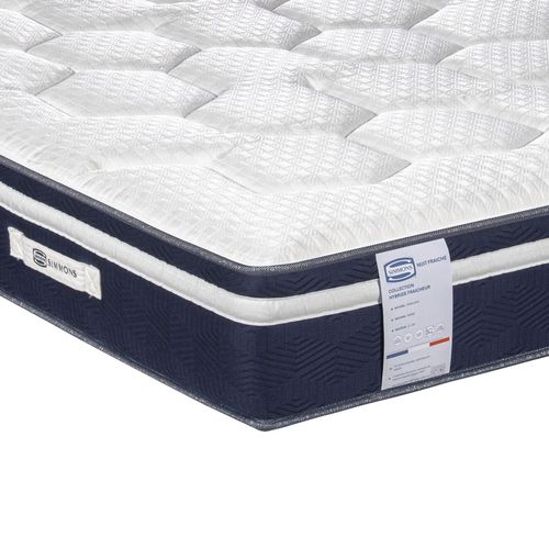 Matelas hybride 90x200 cm SIMMONS NUIT FRAICHE ép.27 cm