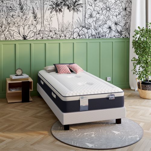 Matelas hybride 80x200 cm ROSEE NOCTURNE avec latex ép.27 cm