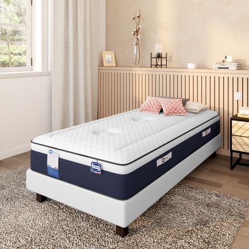 Matelas hybride 90x200 cm ROSEE NOCTURNE avec latex ép.27 cm