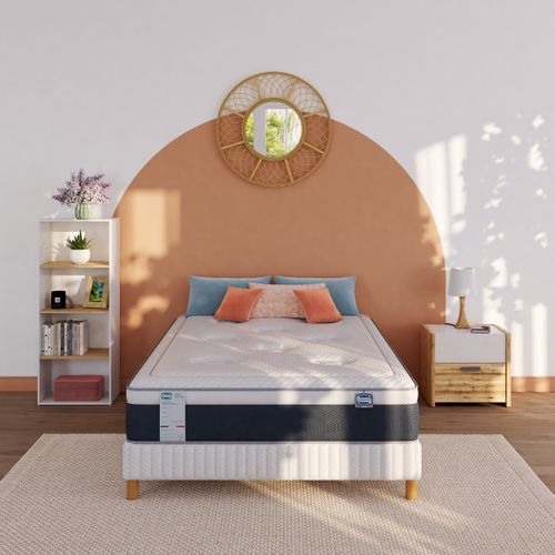 Matelas hybride 120x190 cm ROSEE NOCTURNE avec latex ép.27 cm