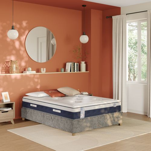 Matelas hybride 140x200 cm ROSEE NOCTURNE avec latex ép.27 cm