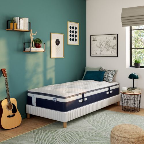 Matelas hybride 90x200 cm SOLSTICE à mémoire de forme ép.32 cm surmatelas intégré