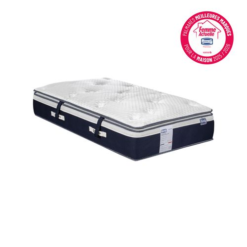 Matelas hybride 90x190 cm SOLSTICE à mémoire de forme ép.32 cm surmatelas intégré
