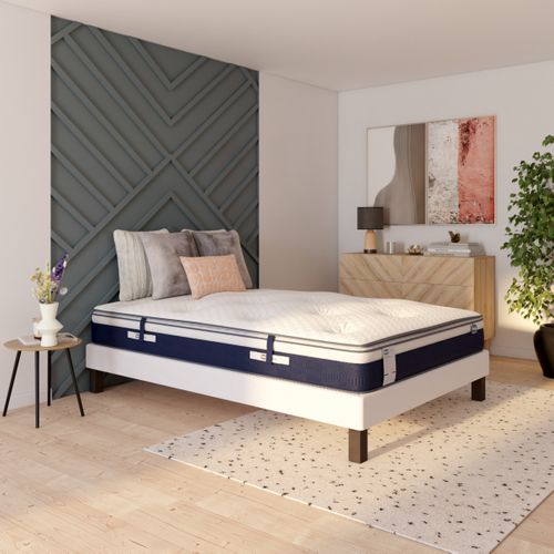 Matelas hybride 140x200 cm SOLSTICE à mémoire de forme ép.32 cm surmatelas intégré