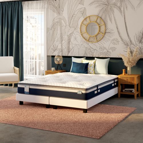 Matelas hybride 160x200 cm SOLSTICE à mémoire de forme ép.32 cm surmatelas intégré