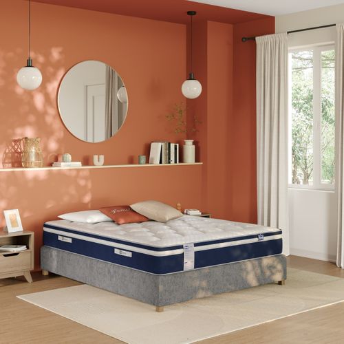 Sommier gris 160x200 cm SIMMONS ETOFFE