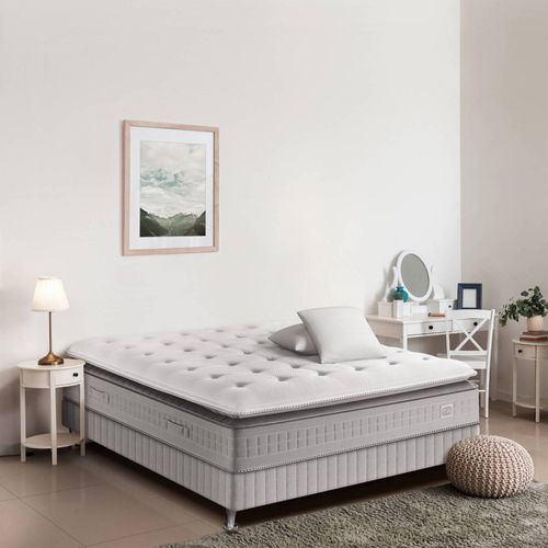 Matelas Ressort Ensachés 140x190cm EXTENSION H29, Ferme, 2 Oreillers
