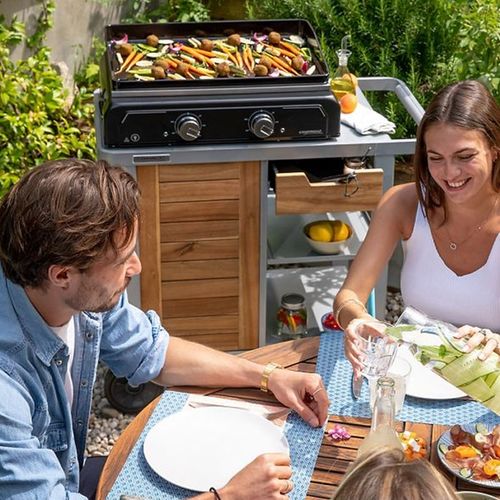 Plancha Electrique A Poser   Electric 2 Xd  3500w  Fonte Emaillee  2 Temoins De Chauffe LED