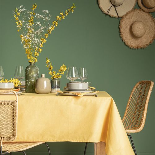 Nappe En Coton Traitee Teflon Jaune Mais 150x190