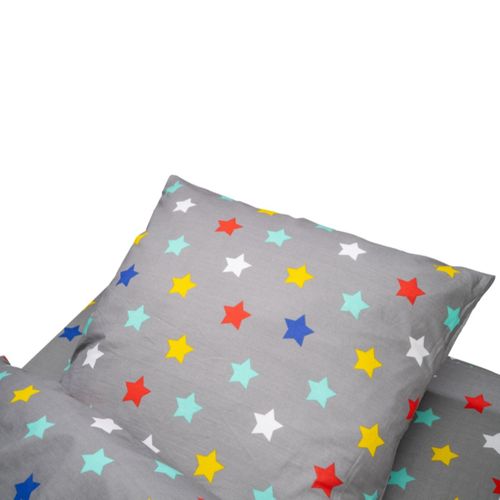 Caradou® Parure De Lit Enfant 90x190cm Avec Couette Motif Étoiles Stars