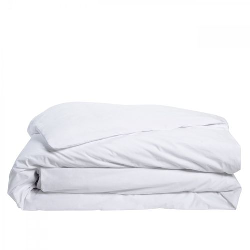 Housse De Couette Blanc 240x260cm Parure Percale