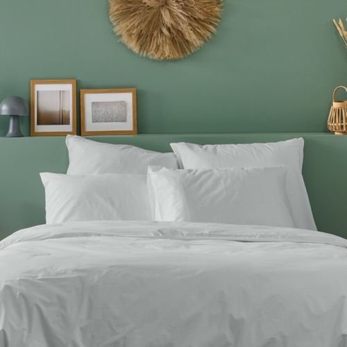 Parure 240x260cm 2 Personnes Percale - Gris Clair