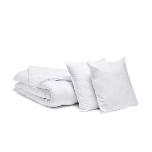 Pack Économique Couette Tempérée 220x240cm + 2 Oreillers Moelleux 60x60 Cm