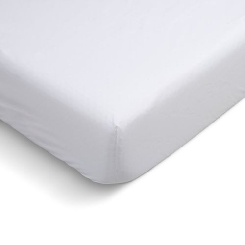 Drap Housse Uni 160x200cm Percale Blanc