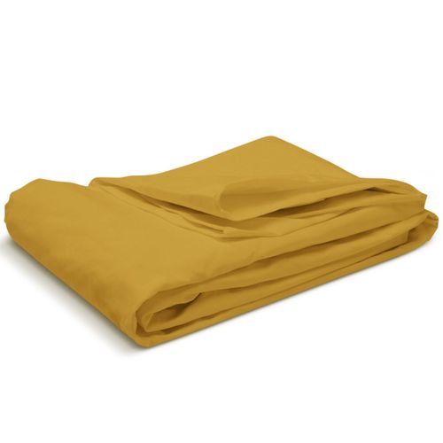 Drap Housse Uni 160x200cm Percale Moutarde