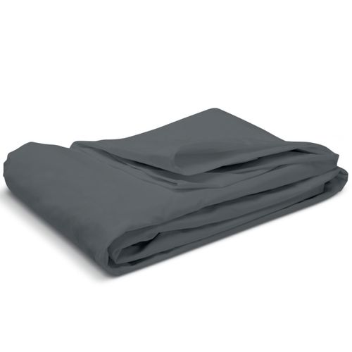 Drap Housse Uni 180x200cm Percale Anthracite