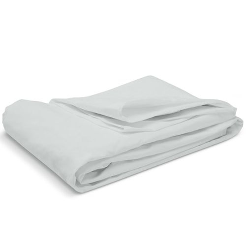 Drap Housse Uni 90x190cm Percale Gris Clair