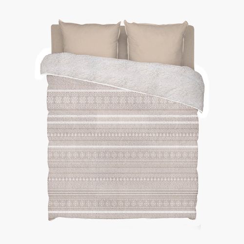 Couette Imprimée Sherpa Polaire Chaude 220x240cm Chalet