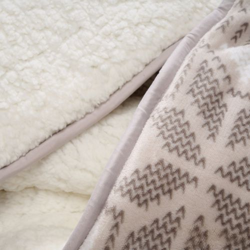 Couette Imprimée Sherpa Polaire Chaude 240x260cm Chalet