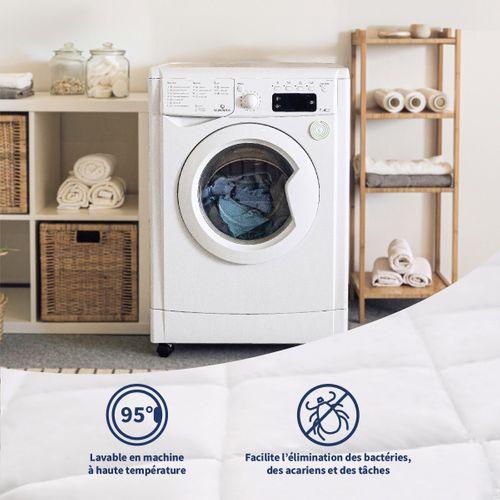 Surmatelas 180x200 Cm Confort Moelleux Et Respirant Lavable à 95°c